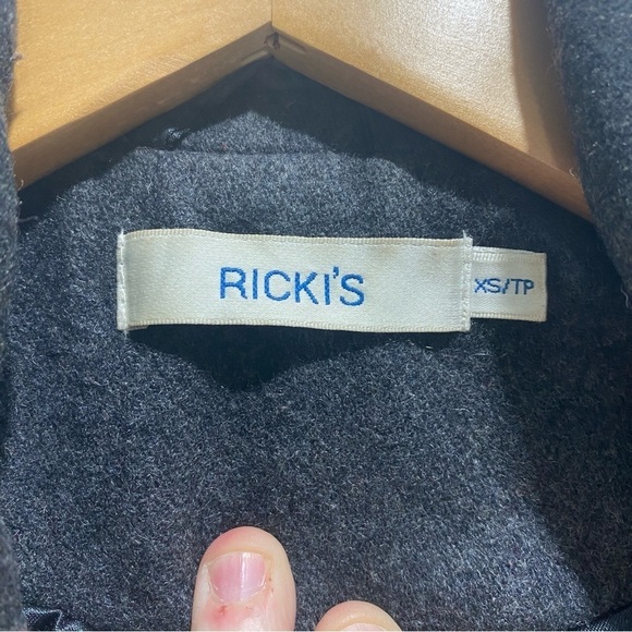 Ricki’s grey double button Pea  wool jacket women’s  size XS - Picture 7 of 10